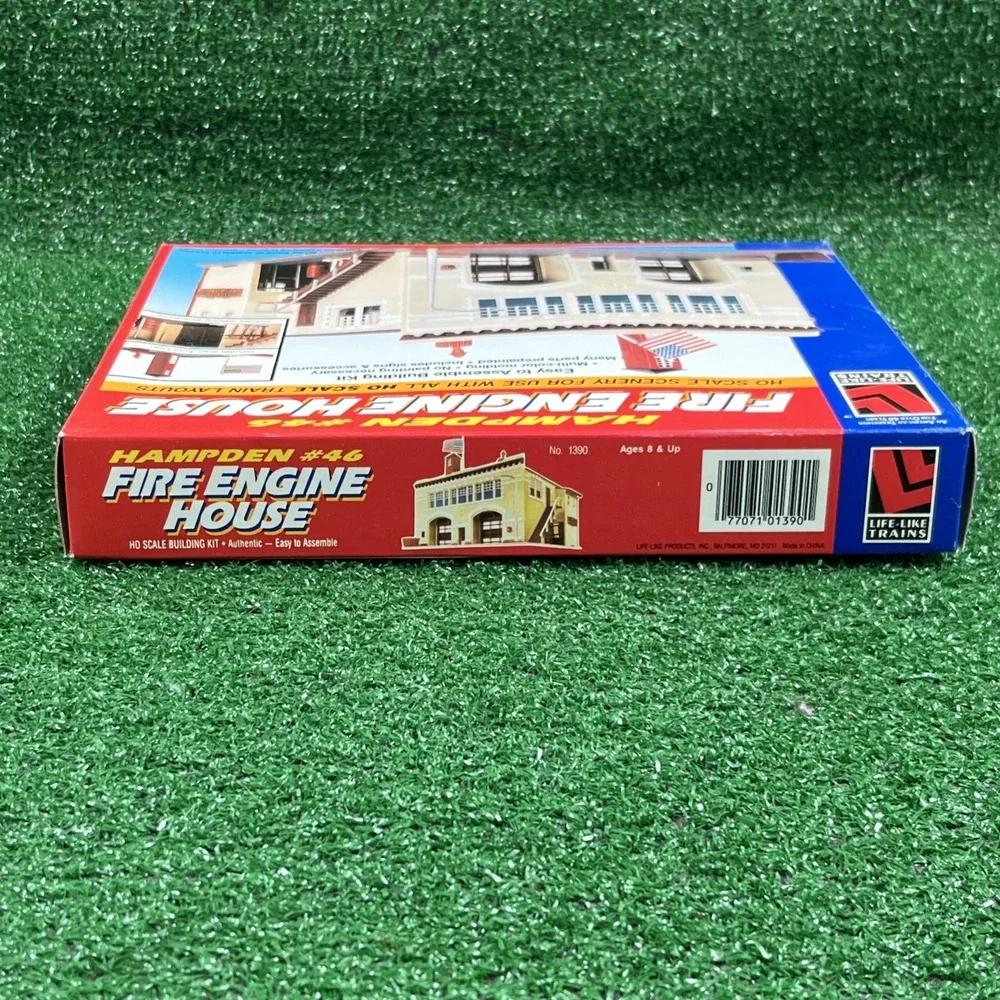 Hampden #46 Fire Engine‎ House HO Scale Model Kit Life Like Trains New Sealed